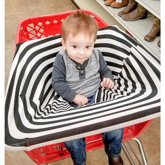 Itzy Ritzy Black and White Striped Mom Boss 4-in-1 Multi-Use Cover - Picture 5 of 5